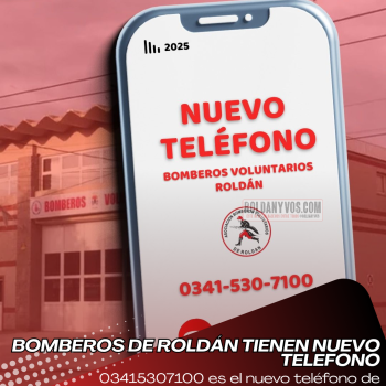 Nuevo teléfono de los Bomberos de Roldán 